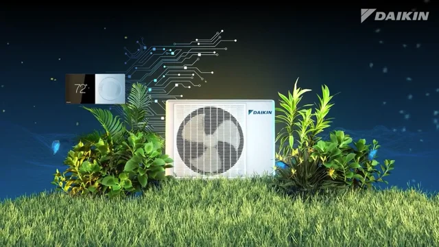 Daikin Ductless and Heat Pump Cooling System reduces energy consumption all year.